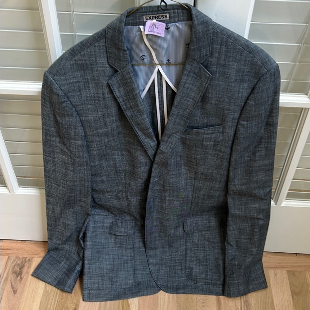 Express Gray Sport Coat Modern Cut